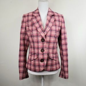 Boden Plaid Wool fitted blazer